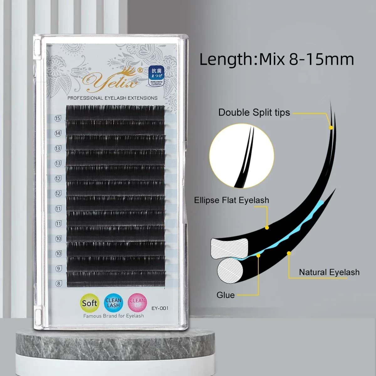 Gene false plate extensii matte naturale, formă eliptică clasică