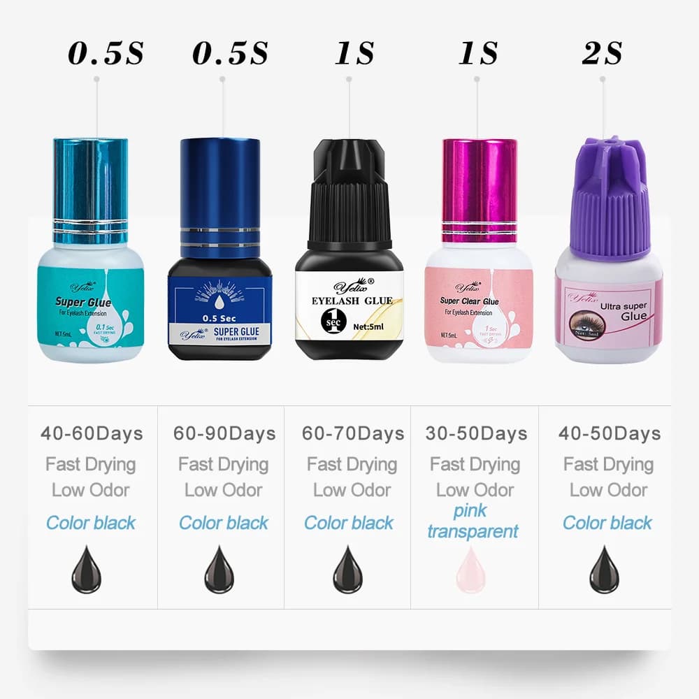 Lipici profesional pentru extensii de gene, 5ml, set de 3 buc.