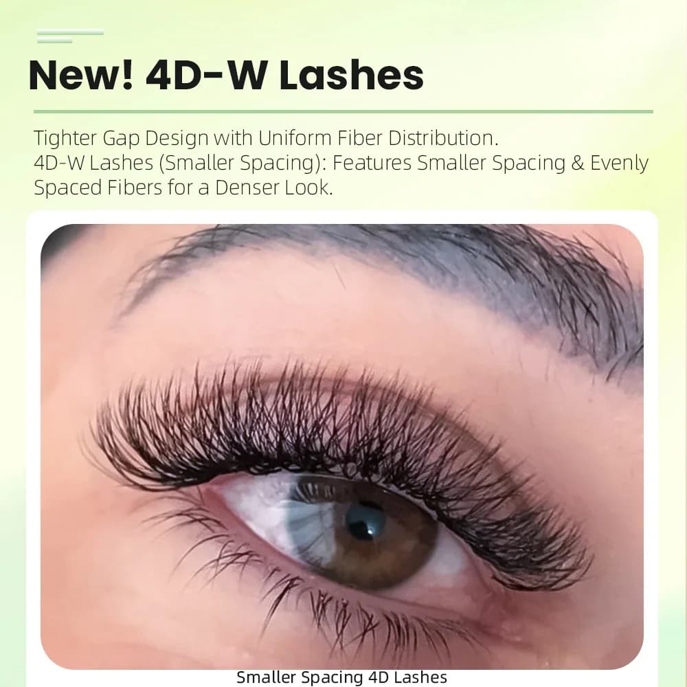 Gene False cu Extensie 4D W-Shape Înguste, 5 Cutii