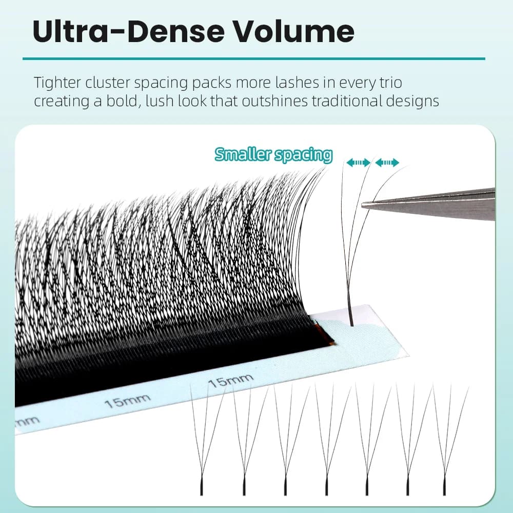 Gene Volum Mic Evantaie Înguste V-Shape 3D/4D/5D W