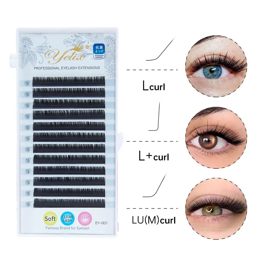 Extensii de gene individuale L Curl Matte Mink 8-15mm