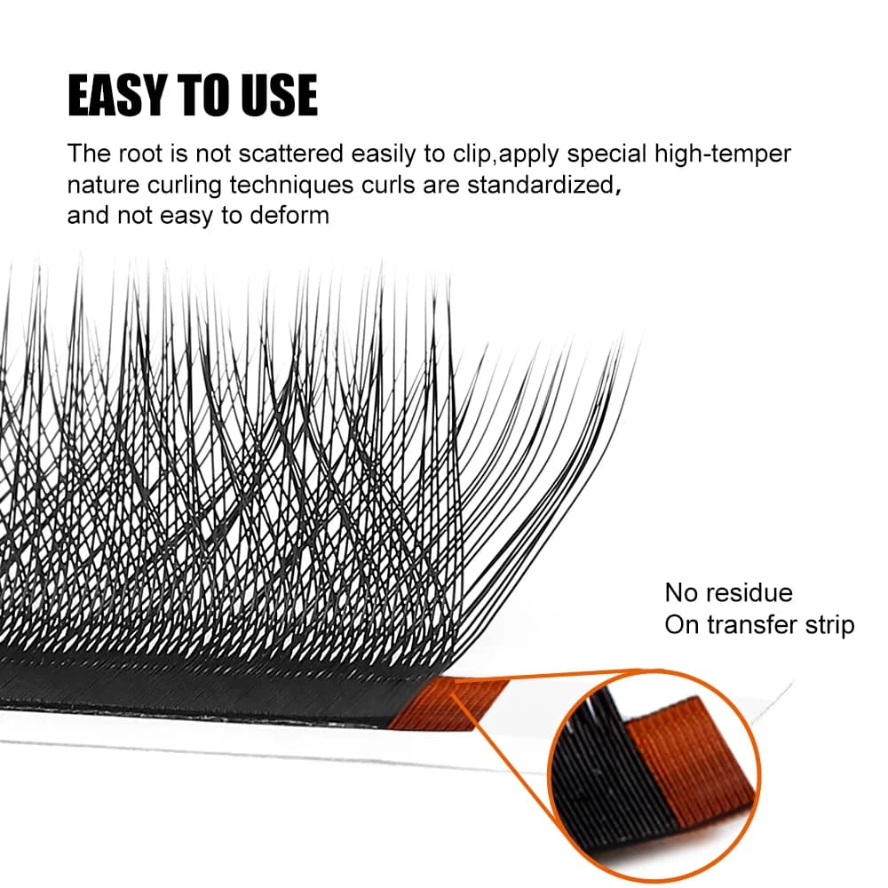 Fans preformate țesute manual YY 3D-5D Formă W