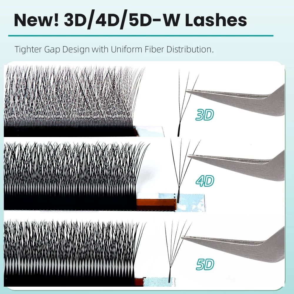 Gene Volum Mic Evantaie Înguste V-Shape 3D/4D/5D W