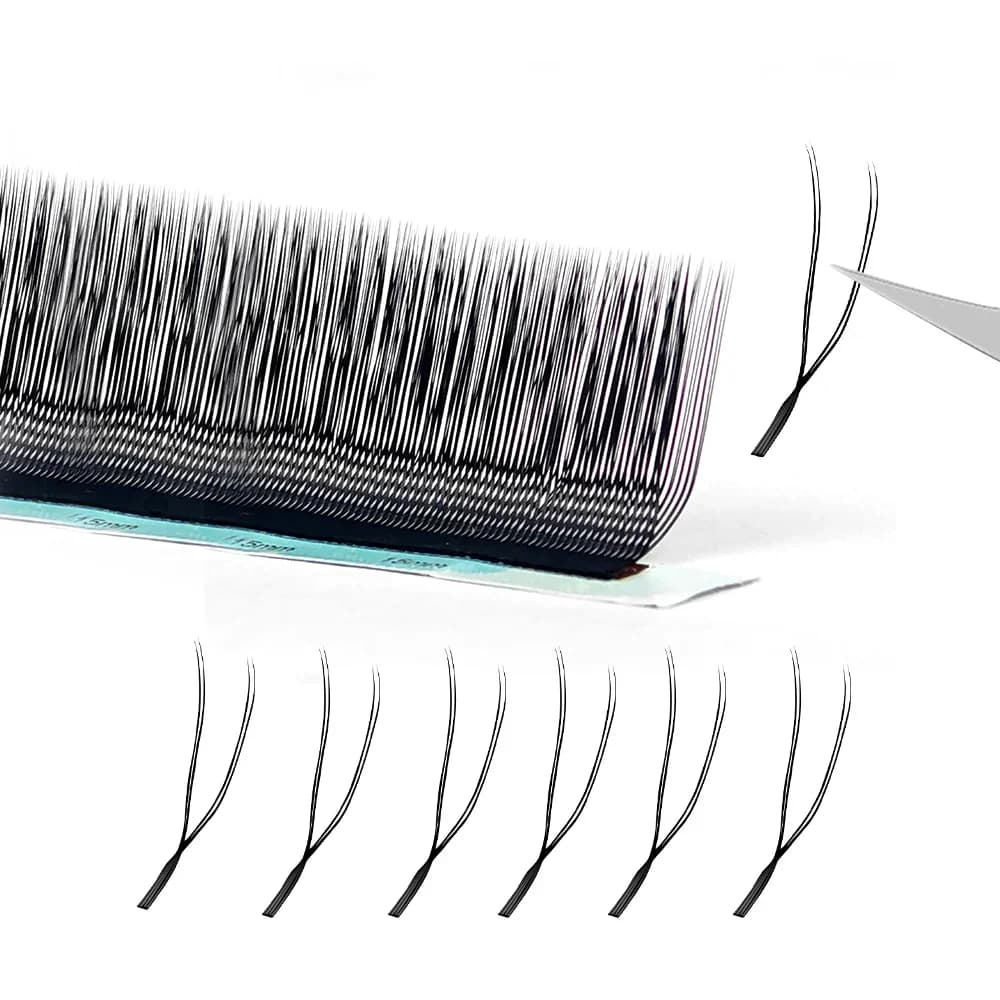 Extensii gene tip YY in forma U, Evantaie preformate cu varf dublu